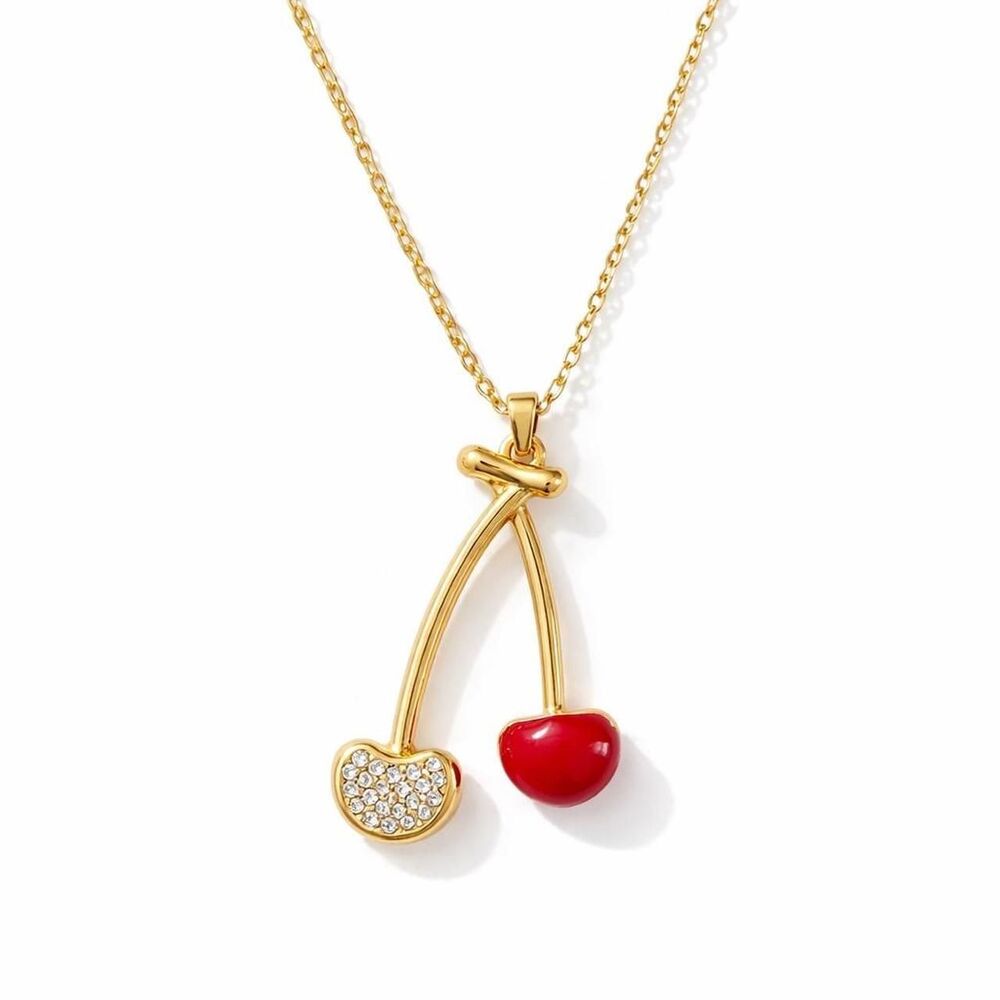 cherry pendant necklace D37 - Picture 2 of 3